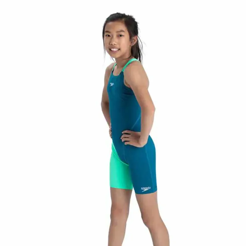 Speedo Fastskin Junior Endurance+ Openback Kneeskin Teal-3